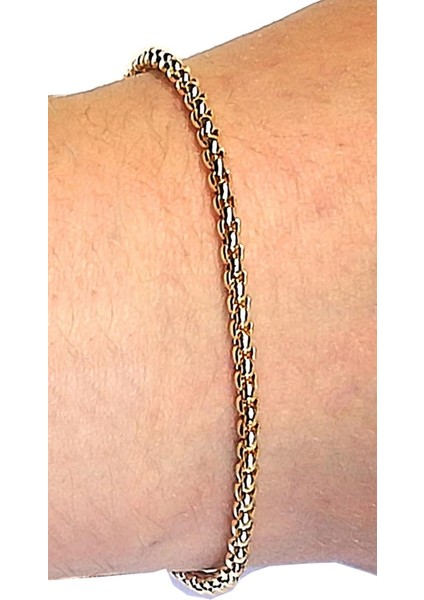 Altın Kaplama Arnavut Asansör Zincir Bileklik