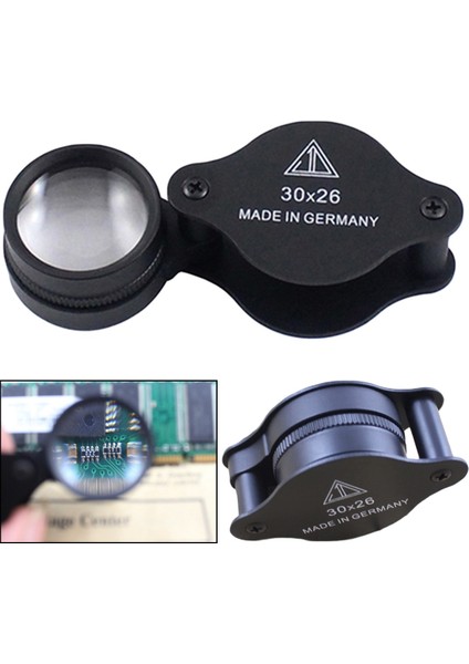 Katlanır Mücevher Büyüteç 30X26 Cep Kuyumcu Gözlük Len Taşınabilir Mini Kuyumcular Büyüteç Siyah Büyüteç Takı Lupa (Yurt Dışından) indirimleri