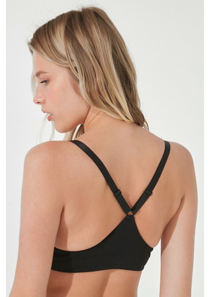 Siyah Mama Racerback Cotton Emzirme Bralet