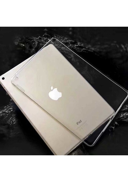 Apple iPad Air 2 / 5 ve 6. Nesil 9.7 Tablet Kılıf + Ekran Koruyucu + Kalem Süper Silikon Şeffaf