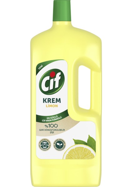 Krem Yüzey Temizleyici Limon Klor Boya Fosfat Paraben İçermez 1500 ML 1 Adet