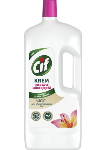 Krem Yüzey Temizleyici Mutfak ve Banyo İçin Frezya ve Müge Çiçeği Kokulu 1500 ML 1 Adet fiyatları