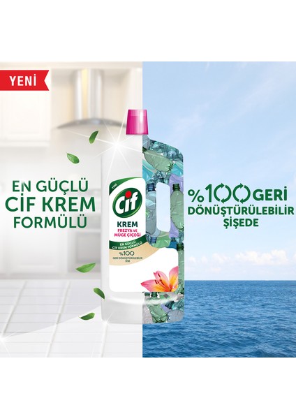 Krem Yüzey Temizleyici Mutfak ve Banyo İçin Frezya ve Müge Çiçeği Kokulu 1500 ML 1 Adet modelleri