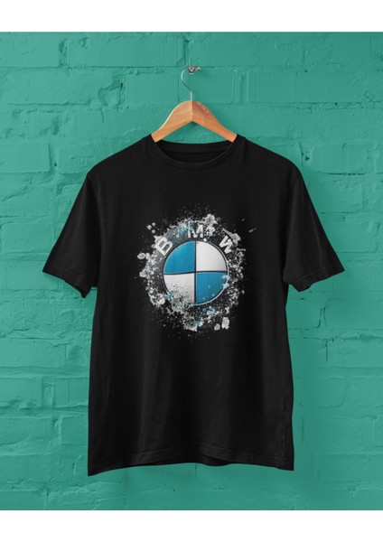 Owersize Bmw Logo Baskılı Tişört