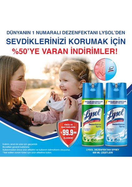 Dezenfektan Sprey Temizliğin Esintisi 2'li, Yüzeyler için, 2x400 ml