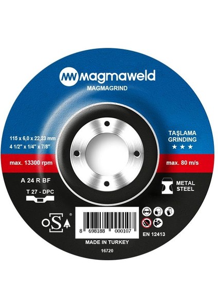 Taşlama Taşı - 115 x 6.0 x 22 (Mm)