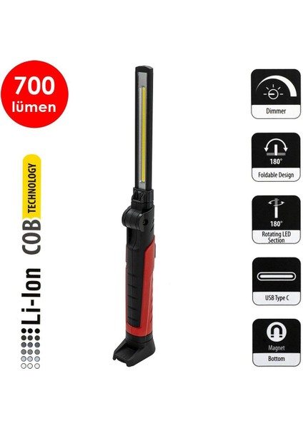 Şarjlı LED Çalışma Lambası Slim 1