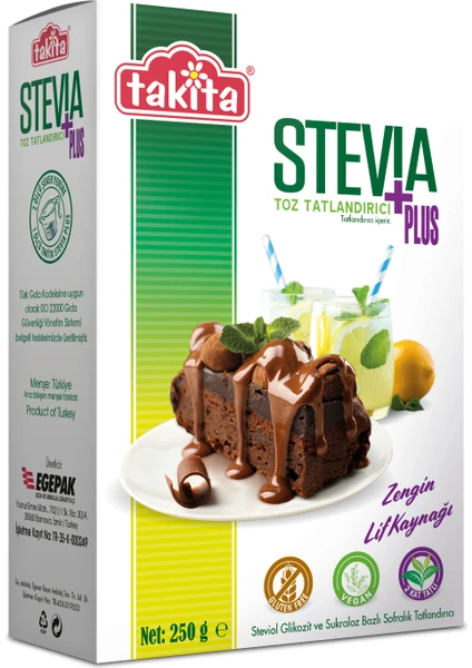 Stevia Toz Tatlandırıcı +Plus 250 gr