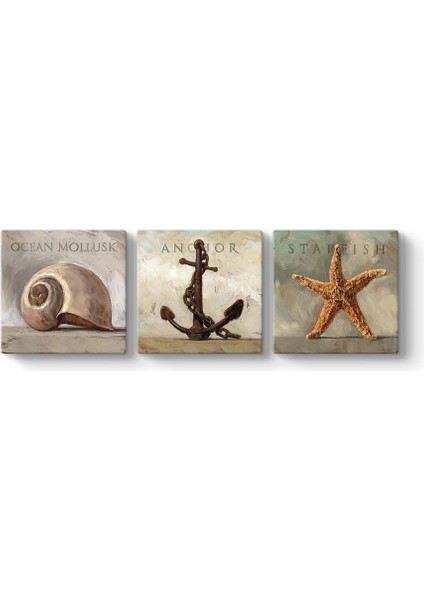 Sea Set 3 Parçalı Tablo