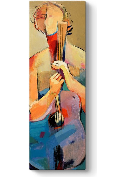 Gitarcı Soyut Tablo