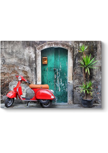 Kırmızı Vespa Motor Tablosu