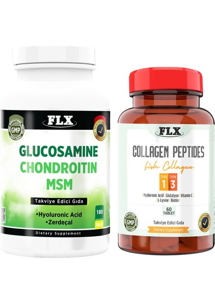 Glucosamine 180 Tablet & Flx Kollajen Tip 1-3 60 Tablet