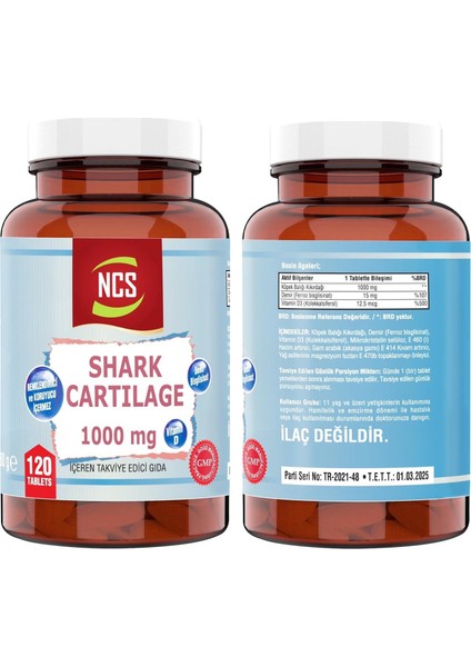 Shark Cartilage Demir Vitamin D3120 Tablet & Vitamin D3 K2 Damla