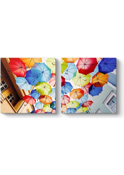 Renkli Şemsiyeler Tablosu