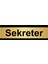 Sekreter 5 x 20 cm Metal Yönlendirme Levhası 1