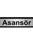 Asansör 7 x 20 cm Metal Yönlendirme Levhası 1