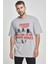 Bisikletli Stranger Things Oversize Gri Kısa Kollu Erkek T-Shirt 1