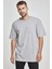 Düz, Baskısız Oversize Gri Kısa Kollu Erkek T-Shirt 1