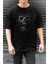 Örümcek Kurukafa Oversize Siyah Kısa Kollu Erkek T-Shirt 1