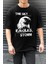 Göklerin Kartalı Oversize Siyah Kısa Kollu Erkek T-Shirt 1