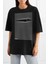 Noluyo Ya Oversize Siyah Kısa Kollu Kadın T-Shirt 1