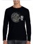 Grafitici Astronot Bisiklet Yaka Siyah Uzun Kollu Penye Erkek T-Shirt 1
