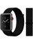 Apple Watch 3 4 5 Uyumlu 42 mm Dark Black Siyah Nike Spor Loop Model Kordon Örme 1