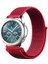 Samsung Galaxy Watch 46MM 22MM Kordon Kumaş Cırtcırt Kordon Kırmızı 1