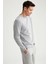 Erkek Gri Bisiklet Yaka Regular Fit Sweatshirt 2