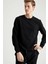 Erkek Siyah Bisiklet Yaka Regular Fit Sweatshirt 3