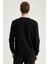 Erkek Siyah Bisiklet Yaka Regular Fit Sweatshirt 5