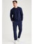 Erkek Lacivert Bisiklet Yaka Regular Fit Sweatshirt 2