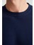 Erkek Lacivert Bisiklet Yaka Regular Fit Sweatshirt 4