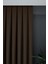 Kahverengi Düz Renk Pileli Petek Dokulu Fon Perde, 1/2,5 Normal Pile, Tek Kanat 50 x 240 cm cm 2