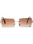 F Fityle Moda Bayan Çerçevesiz Güneş Gözlüğü Tasarımcı Renkli Lens Gözlük Shades Kahve (Yurt Dışından) 2