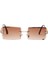 F Fityle Moda Bayan Çerçevesiz Güneş Gözlüğü Tasarımcı Renkli Lens Gözlük Shades Kahve (Yurt Dışından) 5