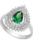 Dionisos Zümrüt Taşlı Kadın Gümüş Yüzük 1