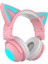 Aşırı Kulak Kulaklıklar Bluetooth 5.0, Katlanabilir Stereo Kulaklık Kedi Kulak, Kulaklık, Dahili Mikrofon, Ev Ofisi Için Kablosuz Kulaklık - Pembe (Yurt Dışından) 4