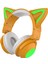 Aşırı Kulak Kulaklıklar Bluetooth 5.0, Kedi Kulağı ile Katlanabilir Stereo Kulaklık, Kulaklıklar, Dahili Mikrofon, Ev Ofisi Için Kablosuz Kulaklık - Haki (Yurt Dışından) 1