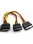 Dişi Sata Power To 2 Sata Power Kablo 18AWG 20 cm Sata Power Çokl 1