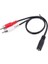 3.5 mm Dişi Stereo 2 Rca Ara Aparat 30 cm Stereo Lale Rca Stereo Ses Kablosu 1