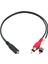 3.5 mm Dişi Stereo 2 Rca Ara Aparat 30 cm Stereo Lale Rca Stereo Ses Kablosu 2