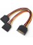 Dişi Sata Power To 2 Sata Power Kablo 18AWG 20 cm Sata Power Çokl 3