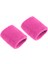 F Fityle 2x Unisex Pamuk Ter Bandı Ter Bandı Bileklik Basketbol Tenis Spor Salonu Badminton - Pembe (Yurt Dışından) 1
