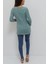 Bisiklet Yaka Pullu Bluz Mint 3