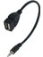 1x 3.5mm Erkek Aux Ses Fişi USB Kadın Converter Kablo Kablosu Için Araba 1