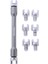 Motosiklet Anahtarı Seti Konuştu 5.4mm-6.8mm Tekerlek Tokalı Onarım Araçları Gri 2