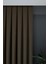 Açık Kahve Düz Renk Pileli Petek Dokulu Fon Perde, 1/3 Sık Pile, Tek Kanat 50 x 240 cm 2