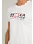CT778 Ray Slogan T-shirt Beyaz Erkek Kısa Kol T-Shirt 4
