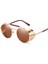 Retro Yuvarlak Metal Unisex Güneş Gözlüğü (Altın) (Yurt Dışından) 1